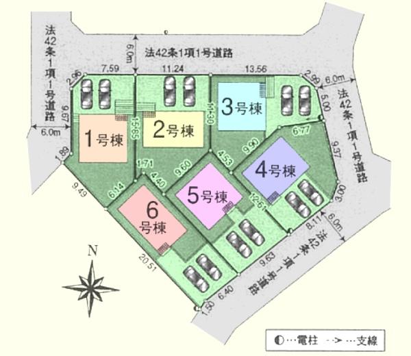 越生町上野東第５　新築分譲住宅　全６棟