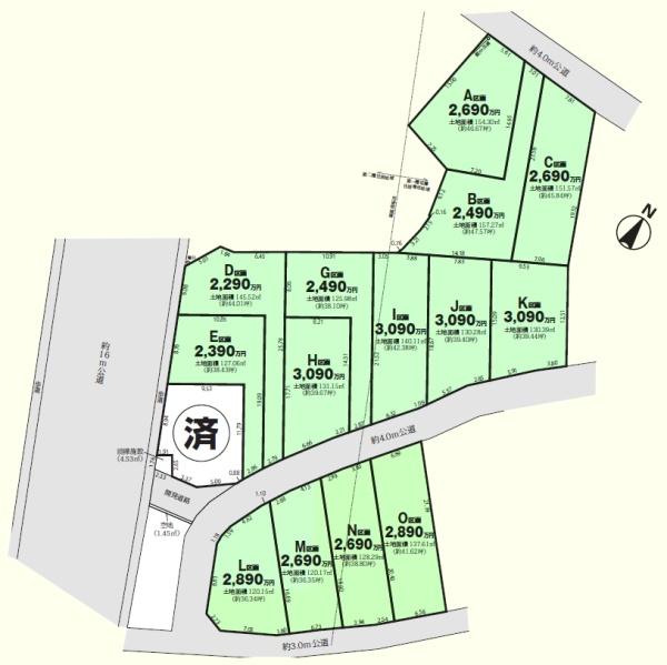 川越市小室第１期　新築分譲住宅　全６区画