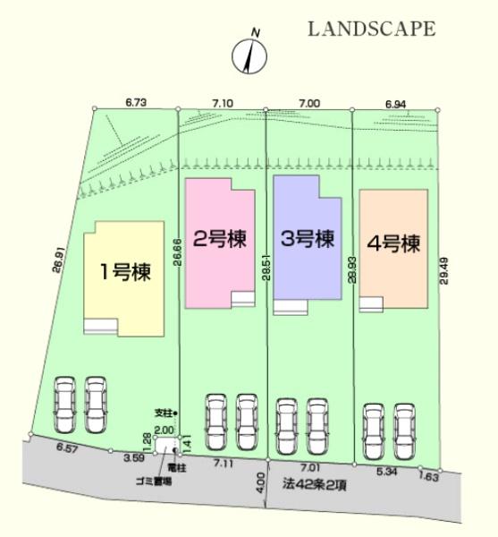 川越市笠幡第８　新築分譲住宅　全４棟