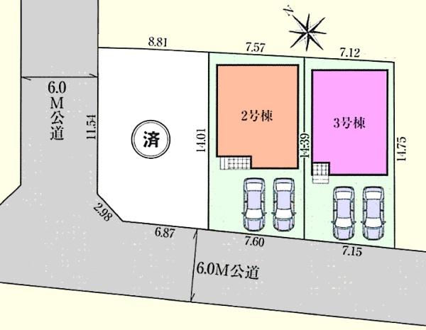 鶴ヶ島市脚折町11期　新築分譲住宅　全3棟