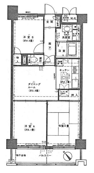若葉グリーンプラザ参番館　３階部分