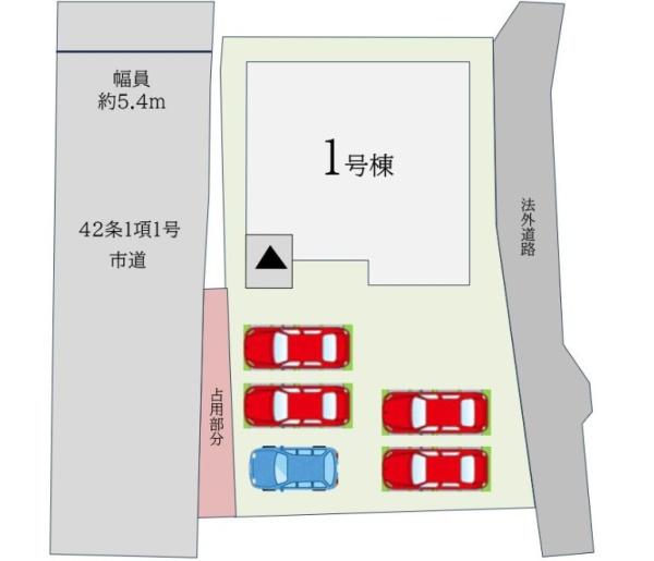 佐賀市神園2丁目の新築一戸建(全体区画図)