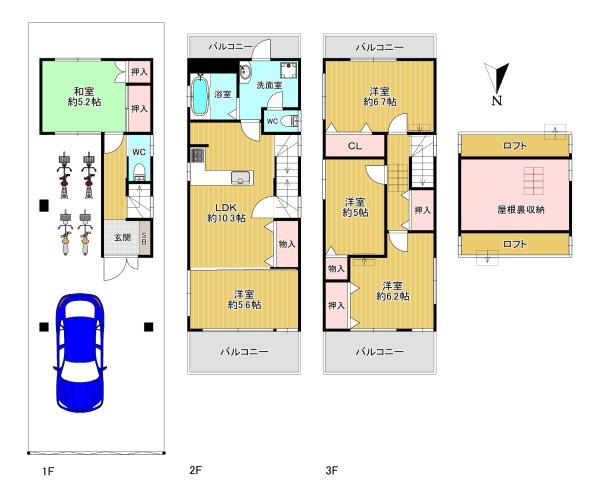 大阪市大正区鶴町３丁目の中古一戸建て