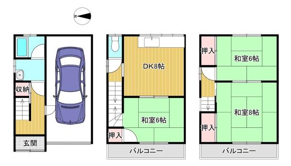 東大阪市下六万寺町２丁目の中古一戸建て