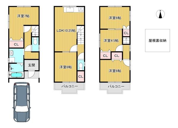 東大阪市六万寺町３丁目の中古一戸建て
