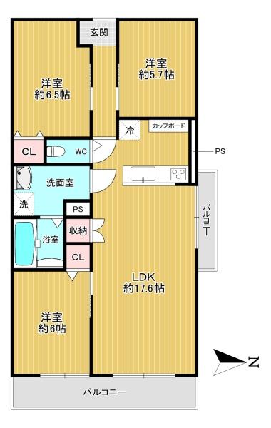 コスモハイツ小阪(間取り)
