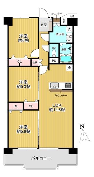 シャトー第３八戸の里