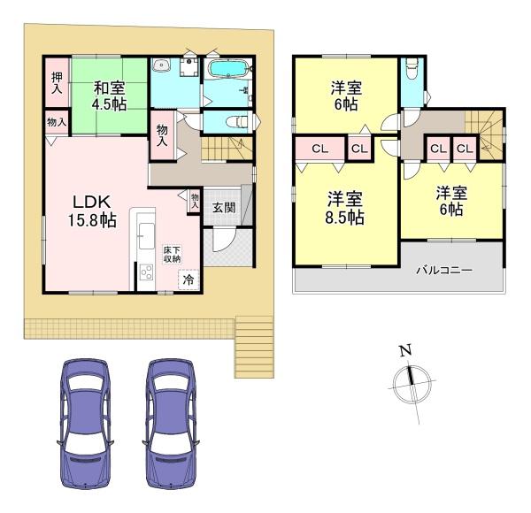 河合町池部3丁目2号地　新築戸建