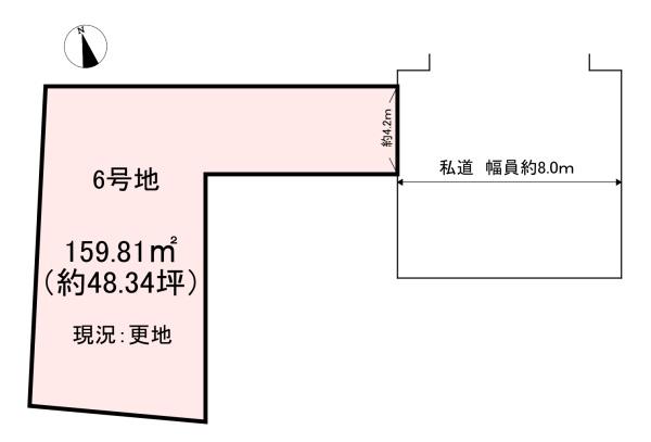 桜井市大字金屋　6号地　売土地