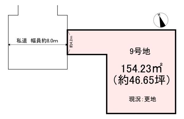 桜井市大字金屋　9号地　売土地