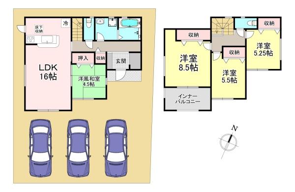 北葛城郡河合町高塚台2丁目　新築戸建