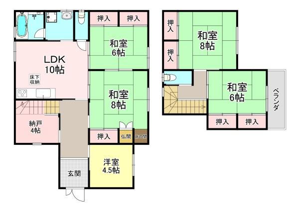 生駒郡斑鳩町法隆寺南1丁目　中古戸建