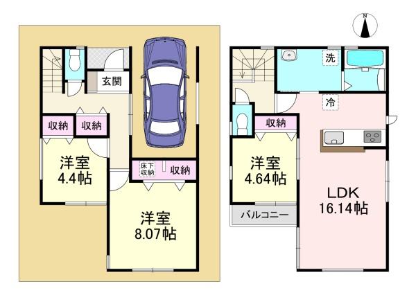 橿原市北妙法寺町5期　1号棟　新築戸建