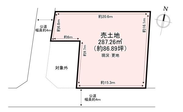 生駒郡斑鳩町龍田北１丁目の土地