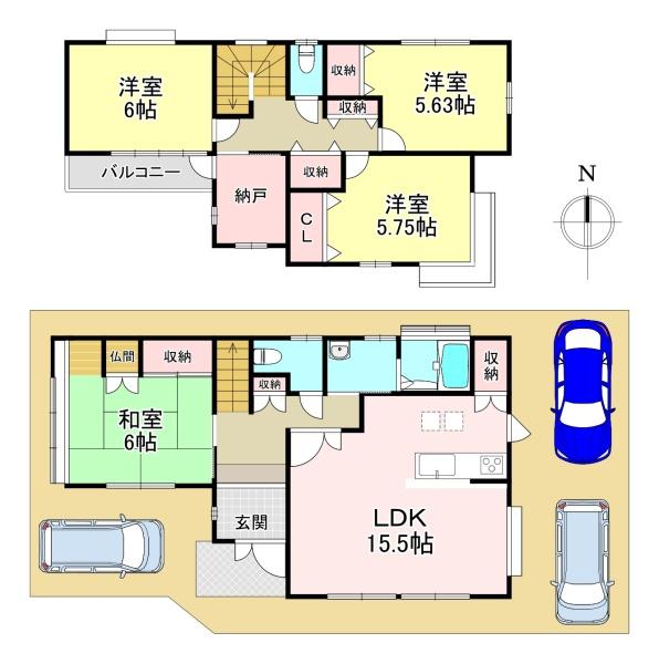 香芝市磯壁４丁目の中古一戸建て