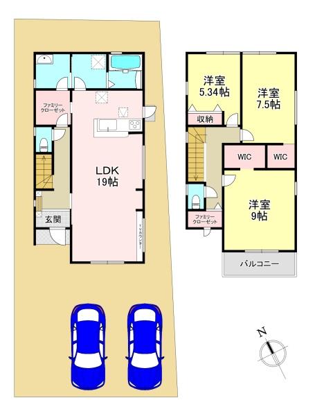 北葛城郡河合町高塚台1丁目 2期新築戸建 2号棟