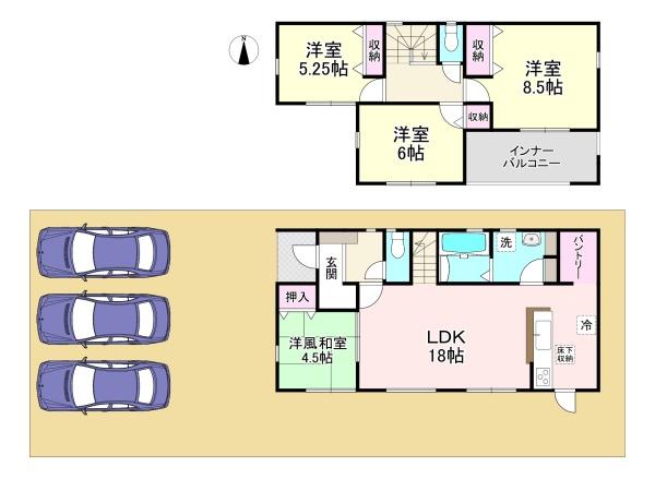 桜井市大豆越7期 1号棟 新築戸建