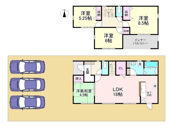 桜井市大豆越7期 2号棟 新築戸建
