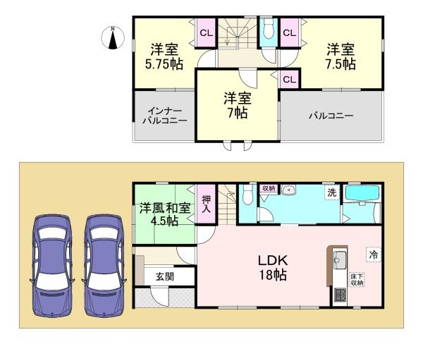 天理市長柄町　1号棟　新築戸建