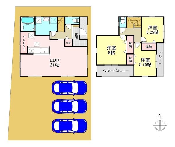 香芝市下田西2丁目　新築戸建