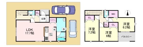 橿原市大久保町第1　1号棟　新築戸建