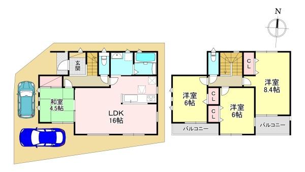 北葛城郡第6河合町星和台2丁目　新築戸建　1号棟
