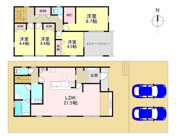 北葛城郡上牧町片岡台2丁目第3　新築戸建　2号棟