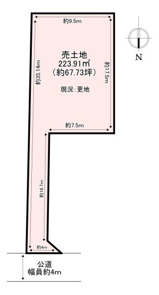 生駒郡斑鳩町法隆寺南１丁目の土地