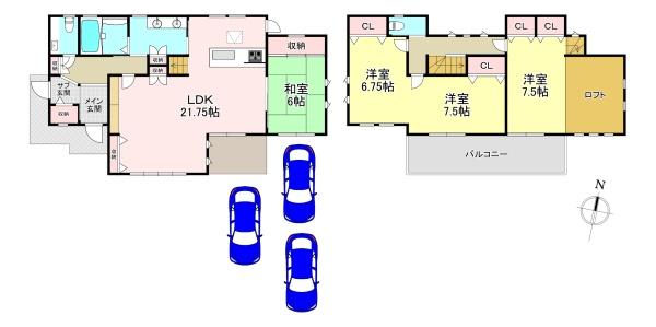 香芝市旭ヶ丘2丁目　中古戸建