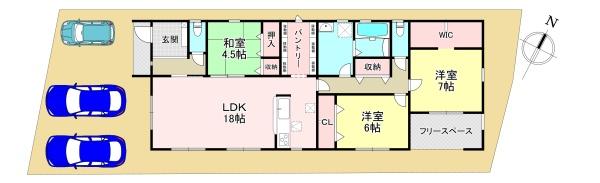 生駒郡斑鳩町龍田3丁目　新築戸建　2号棟