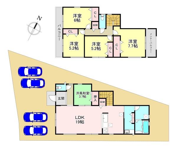 生駒郡斑鳩町龍田3丁目　新築戸建　1号棟