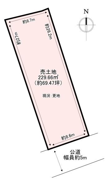 生駒郡斑鳩町法隆寺東１丁目の土地