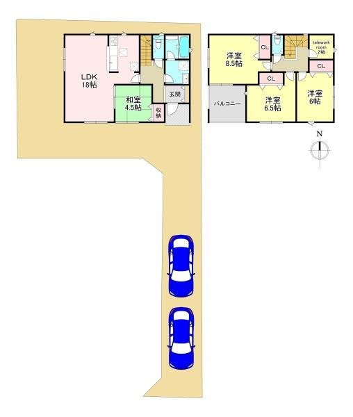 北葛城郡広陵町百済　新築戸建　2号棟