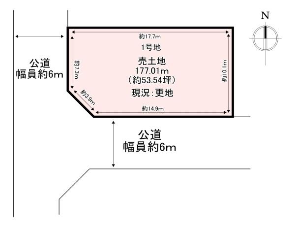 香芝市磯壁6丁目　売土地　1号地