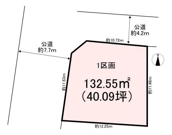 桜井市西之宮　1区画　売土地