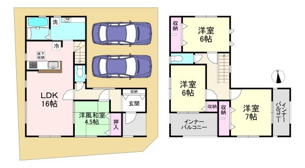 天理市平等坊町2期　2号棟　新築戸建