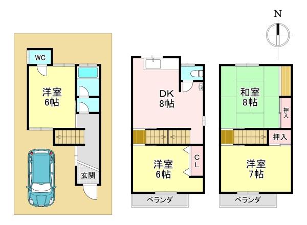 大阪市平野区西脇１丁目の中古一戸建て