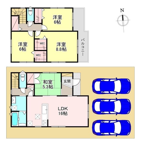 葛城市第6疋田　新築戸建　3号棟