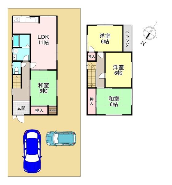 北葛城郡上牧町緑ケ丘2丁目　中古戸建