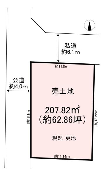 橿原市四分町の土地