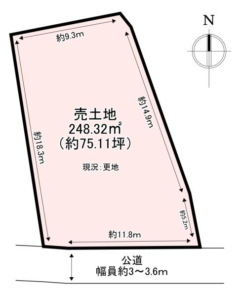 北葛城郡広陵町大字平尾の土地