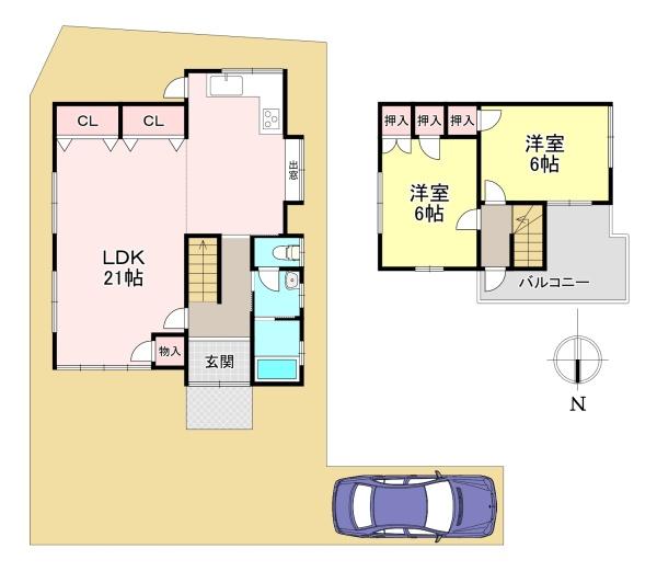 北葛城郡上牧町松里園２丁目の中古一戸建て