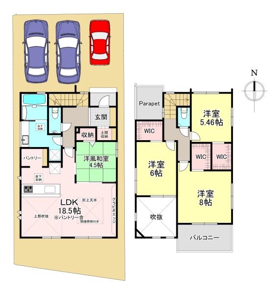 北葛城郡広陵町笠 1期 新築戸建 2号棟