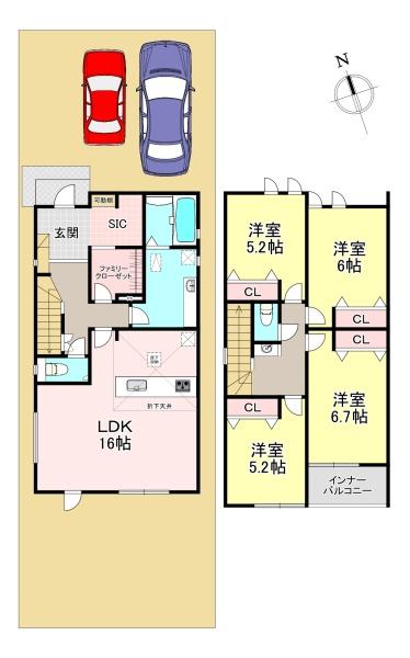 北葛城郡河合町中山台1丁目 1期 新築戸建 1号棟