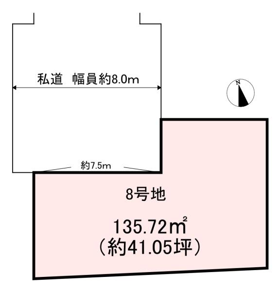 桜井市大字金屋　8号地　売土地