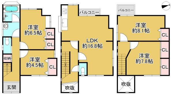 堺市西区鳳西町３丁の中古一戸建て