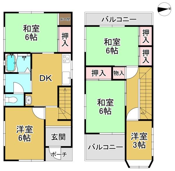 堺市堺区中三国ヶ丘町２丁の中古一戸建