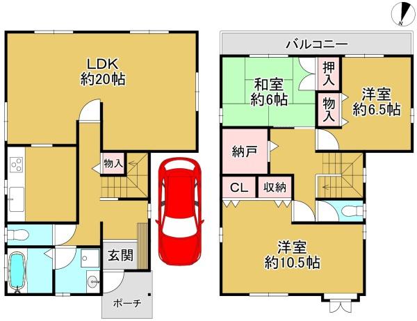 堺市西区上野芝向ヶ丘町６丁の中古一戸建