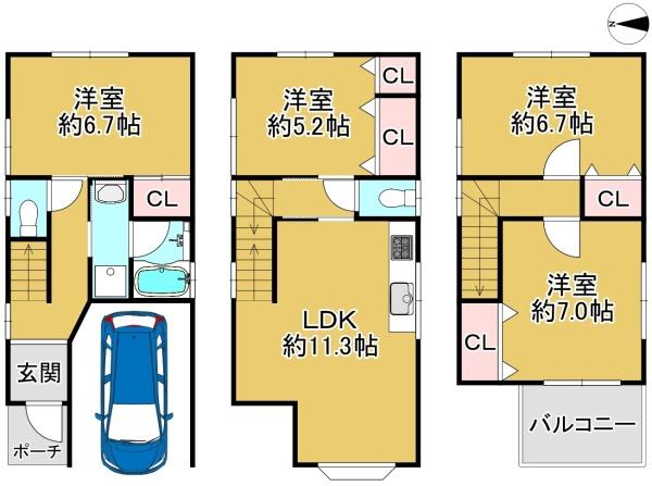 堺市堺区榎元町３丁の中古一戸建