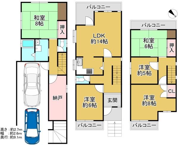 堺市北区常磐町２丁の中古一戸建